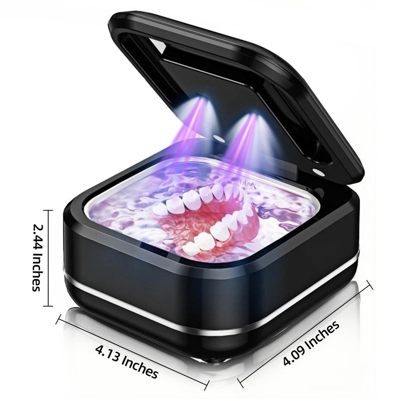 [Australia] - Ultrasonic Retainer Cleaner Machine for Dental Appliances. 2 Cleaning Modes（42khz, 24w，180ml Black,YKL） 