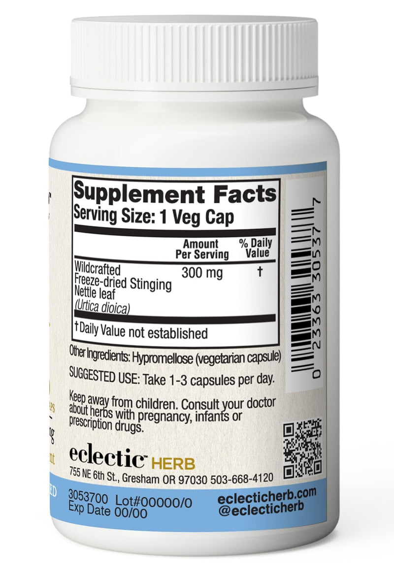 [Australia] - Eclectic Herb Raw Freeze-Dried Non-GMO Nettle Leaf | Healthy Sinus Support, Histamine Response & Respiratory Wellness | 90 Veg Caps (300 mg) | US Grown, Vegan Blue 90 Count (Pack of 1) 