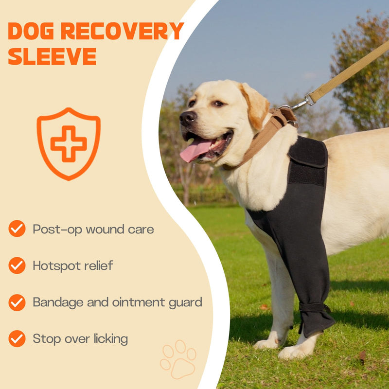 Dog Recovery Sleeve for Front Leg, Breathable Dog Leg Sleeve Stops Licking Wound Protection Fits Small Medium Large Dogs Right Front Leg, 2XL - PawsPlanet Australia