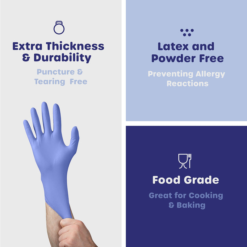 [Australia] - Comfy Package Nitrile Disposable Gloves - 4 mil. | Latex Free and Rubber Free | Non-Sterile Powder Free Gloves Medium 100 Count 