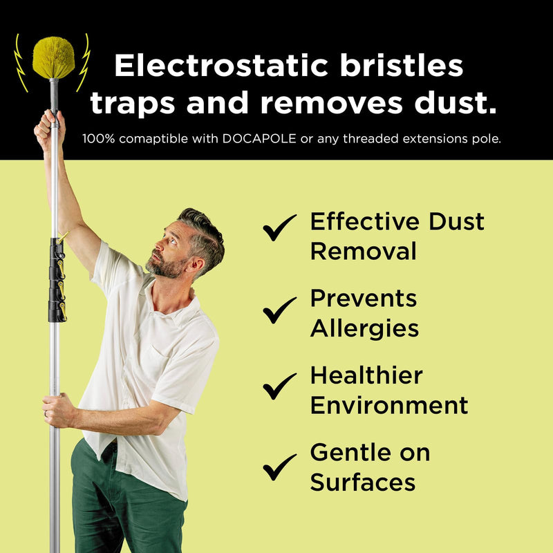 [Australia] - DOCAZOO DocaPole Microfiber Duster, Ceiling, Corner, and Cobweb Dusting Attachement for High Ceilings and Surfaces, Home Cleaning Kit, Pole Not Included 1 Pk - Cobweb Duster 