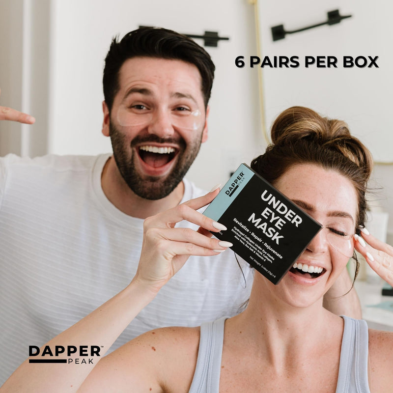 Under Eye Patches - 6 pairs| Hydrating Hydrogel Under Eye Mask/ Collagen Eye Patches, Hydrolyzed Marine Collagen, Vitamin E, Hyaluronic Acid, Remove Bags, Aloe, Skin Firming, Fragrance Free, 6 Pack