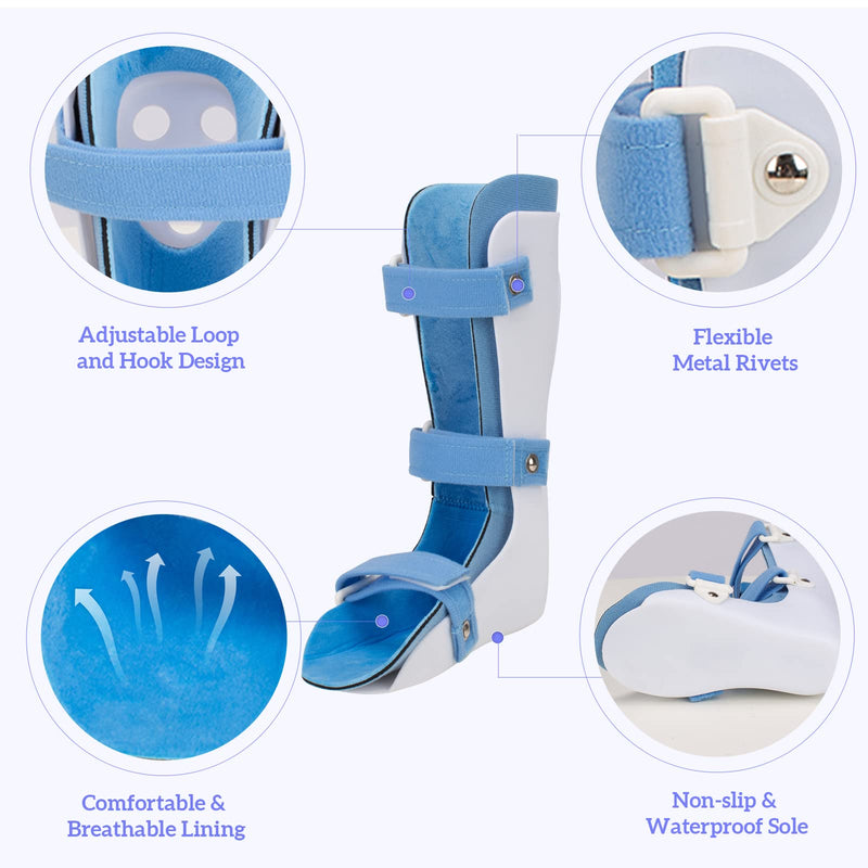 Kids AFO Drop Foot Brace Baby Ankle Foot Orthosis Night Splint for Children Toddler Pediatric Strephenopodia Support Strephexopodia Splint Walking with Shoes or Sleeping (XL-Right) XL-Right White