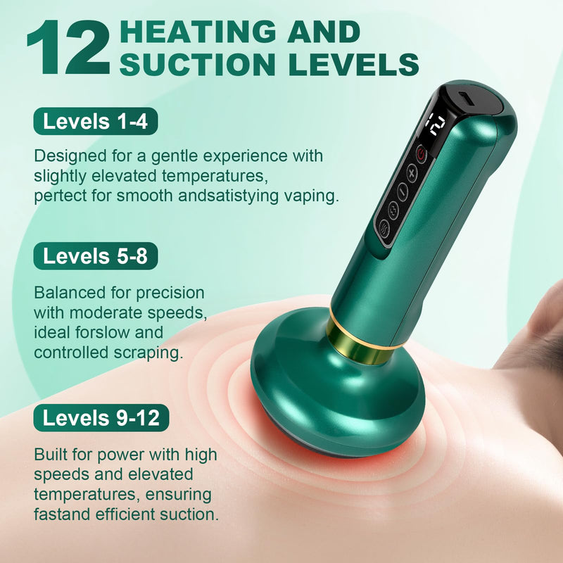 [Australia] - Anti Cellulite Massage Tool, Electric Cellulite Remover for Legs, Cellulites Massager with 12 Suction Modes, Cupping Machine, Rechargeable & Cordless 