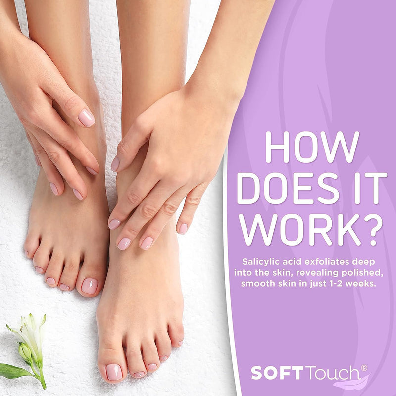 Dermora Soft Touch Foot Peel Mask - Pack of 2 Feet Peeling Masks for Dry, Cracked Heels & Calluses - Exfoliating Foot Mask Peel for Baby Soft Skin, Lavender | Botanical Extracts, Fits Most Sizes Up to Men's 11, 60-Minute Wear Time, Helps Remove Dry, Ro...