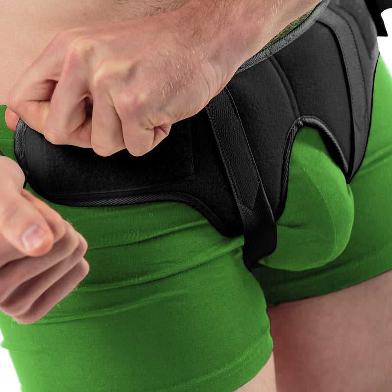 [Australia] - aHeal Inguinal Hernia Men's Medical Support Belt - Inguinal Hernia Belt for Men, Soft Elastic Hernia Band Inguinal Hernia, Pain Relief Inguinal Hernia Belt & Hernia Belt - Size 3 Black Size 3 (Pack of 1) 