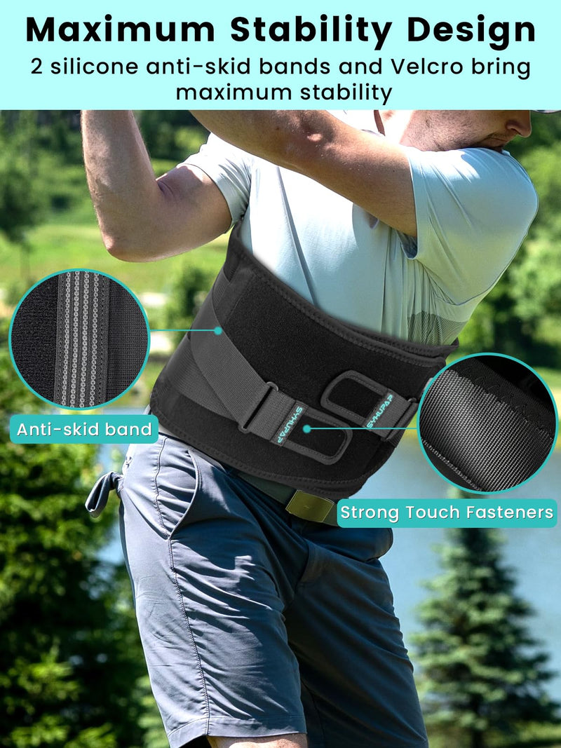 [Australia] - SYXUPAP Back Braces for Lower Back Pain Women and Men, Lumbar Support Belts for Men and Women with Anti-skid Lumbar Strips Pad, For Sciatica, Scoliosis, Heavy Lifting and Work, with Adjustable System XL(Your Waist 39″-47″) Your Weight:195-225lbs 
