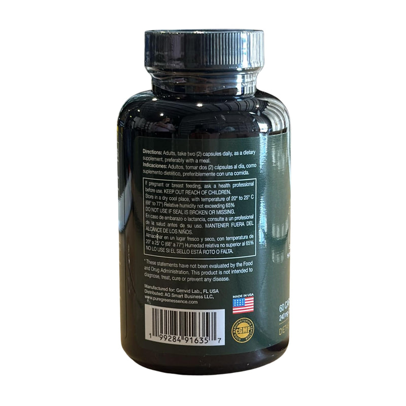Anti-Aging with Colombian Green Coffee Extract, Hydrolyzed Collagen, and Vitamin C (60 Capsules)