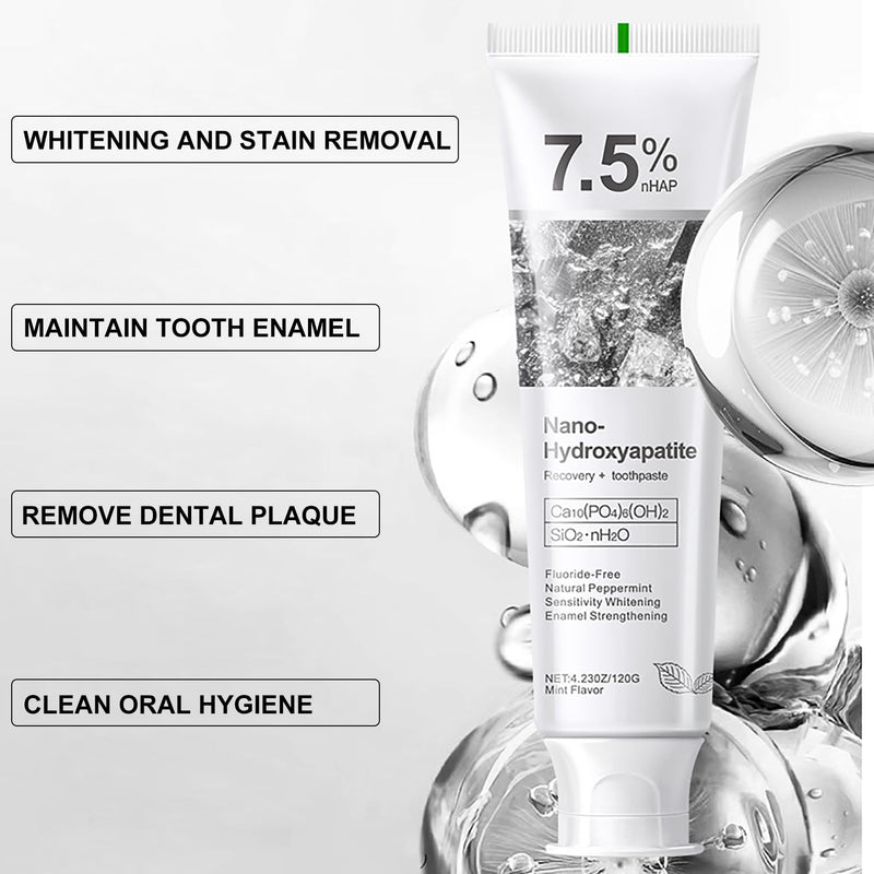 [Australia] - 2PCS 7.5% Hydroxyapatite Toothpaste for Advanced Enamel Protection,Appropriate for Sensitive Teeth,Gentle and Effective Formula,Fresh Mint,4.23 oz 4.23 Ounce (Pack of 2) 