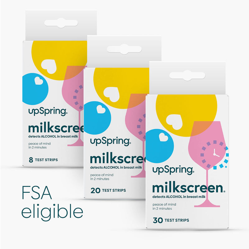 [Australia] - Upspring Milkscreen Test Strips to Detect Alcohol in Breast Milk - at-Home Test for Breastfeeding Moms, Simple Breast Milk Alcohol Dip Test with Accurate Results in 2 Minutes, 30 Test Strips… 
