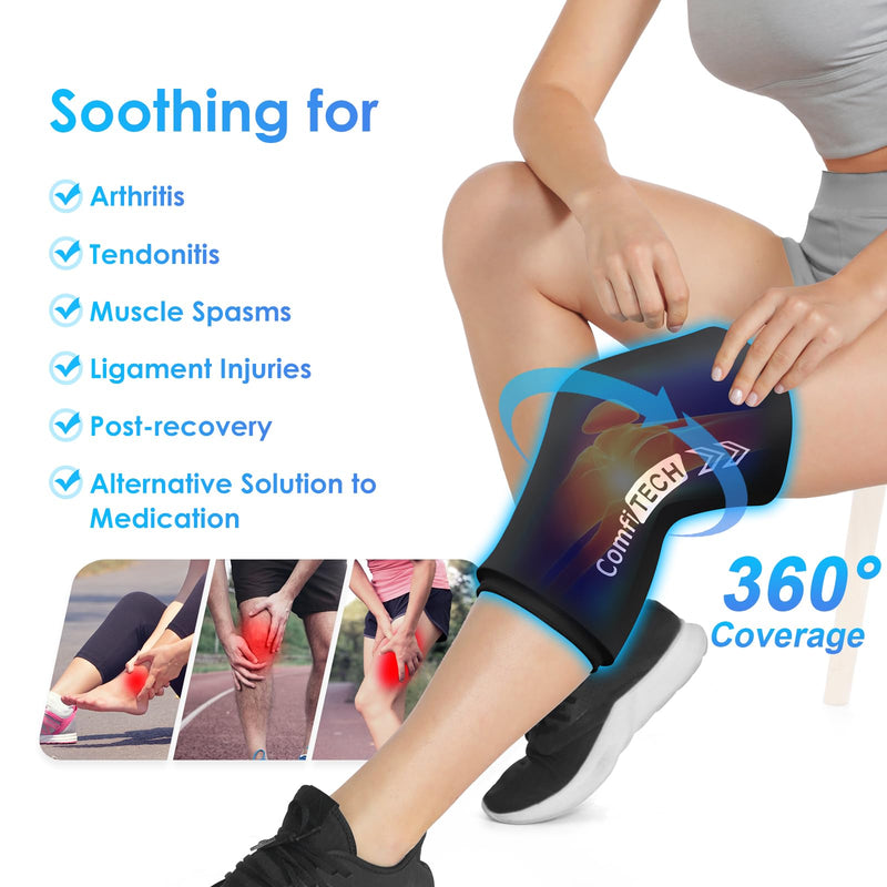 [Australia] - Comfitech Knee Ice Sleeve for Cooling Application, Flexible Cold Gel Pack Reusable, Medium 1.0 