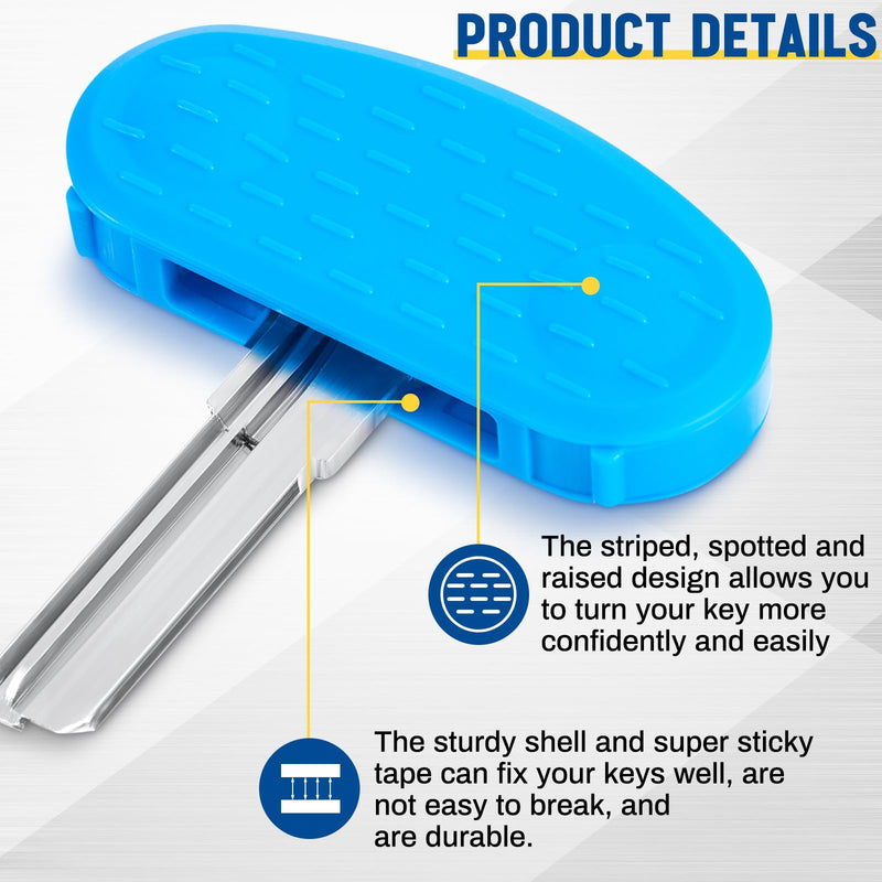 [Australia] - 6 Pack Easier to Grip Key Turner Aid Bright Aid Key Turners for Arthritis Red, Blue and Yellow Key Turner for Weak or Elderly Hands 
