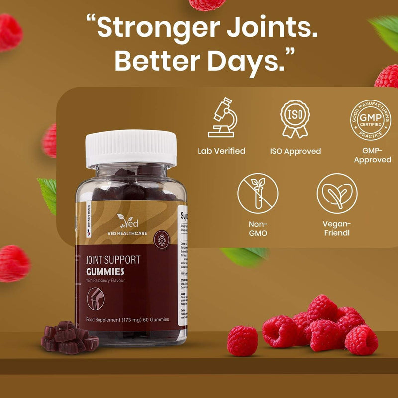 VED Joint Support Supplement Gummies, wtih Vitamin E, 60 Gummies, 1 Gummy per Day. (2 Months Supply)