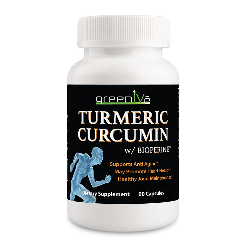 [Australia] - GreenIVe Turmeric Curcumin with BioPerine 90 Capsules with Curcumin 46X higher Absorption 