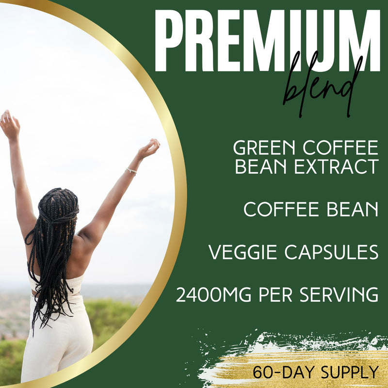 [Australia] - Green Coffee Blend for Women ‚Äì 2400mg Per Serving ‚Äì with Green Coffee Bean Extract ‚Äì 180 Veggie Capsules ‚Äì 60 Servings ‚Äì Non-GMO & Gluten-Free (180 Count (Pack of 1)) 180 Count (Pack of 1) 