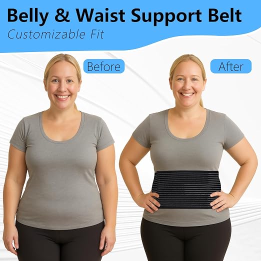 Umbilical Hernia Belt for Men and Women,Abdominal Support Binder with Compression Pad, Belly Button Umbilical Hernia Belts for Men(XXL) XX-Large