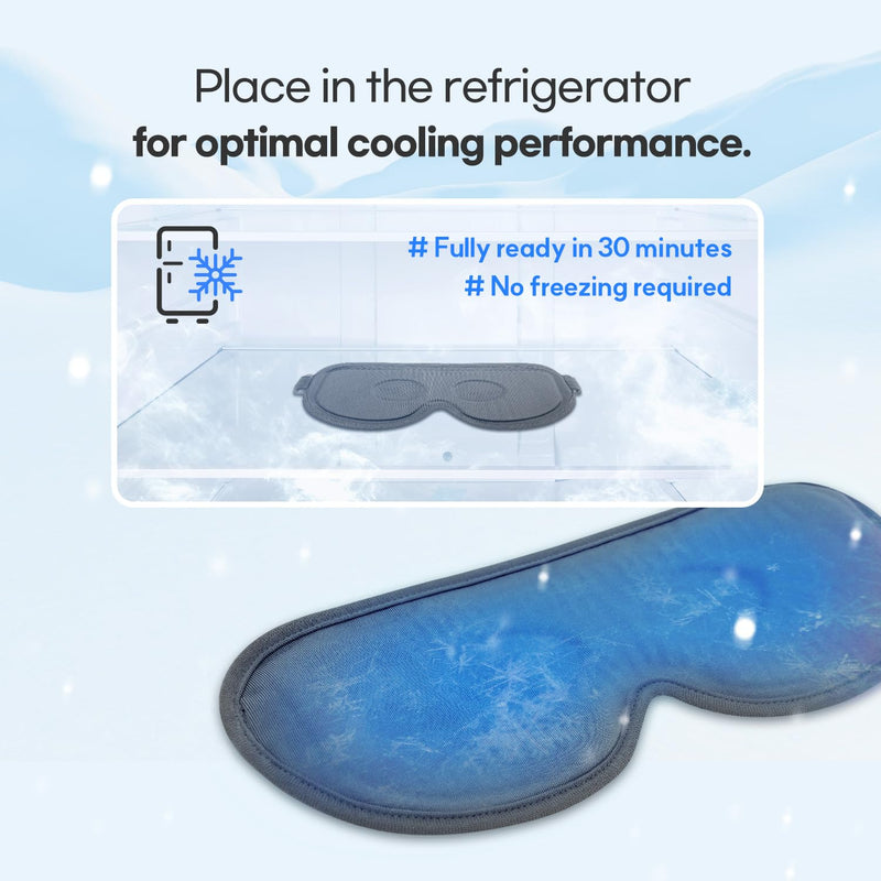 HuBDIC Hubicare Eye Cool Gel Mask for Eye Massager, Cooling Eye Mask with Detachable Strap –Reusable Gel Eye Pad for Puffiness, Dry Eyes, Migraines & Relaxation Cold Compress