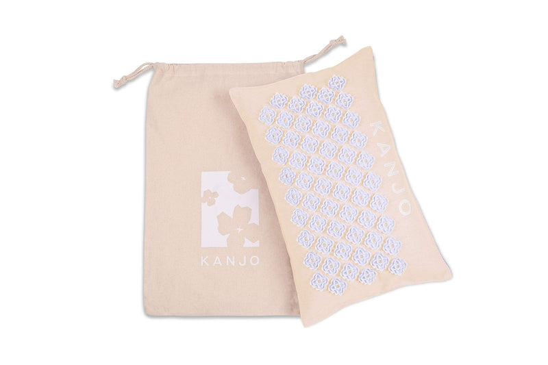 [Australia] - FSA HSA Eligible Kanjo Premium Unscented Acupressure Pillow - 100% Undyed Cotton Linen - Buckwheat Chaff Fill - Relieves Back Pain and Neck Pain 