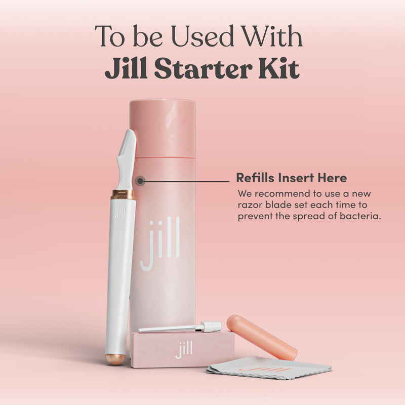 [Australia] - Dermaplane Razor Refills by Jill Razor | 8 Single-Use Dermaplane Refill Blades for 8 Shaves | Requires Jill V1 Starter Kit Purchased Separately | Refills Not For V2 Kits 