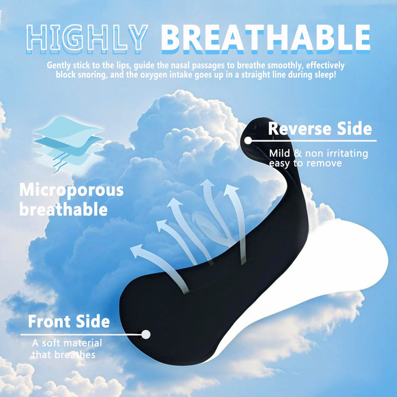 [Australia] - Nasal Strips for Snoring(60 Count),Nose Strips for Breathing,Snoring Solution,Nose Strips,Breath Strips,Nose Opener for Breathing Sleep,Oil & Sweat Proof High-Adhesive Patch,Better Sleep & Anti Snore Black Ôºà60 CountÔºâ 