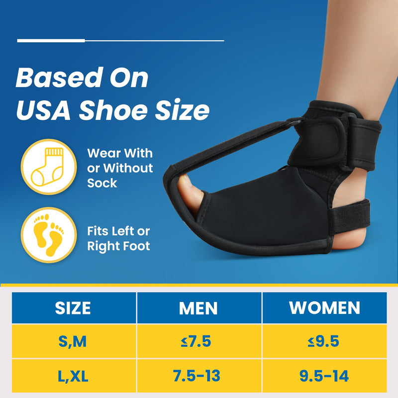 [Australia] - Plantar Fasciitis Night Splint - Adjustable Plantar Fasciitis Brace For Sleeping, Night Splint For Achilles Tendonitis, Heel Spur, Plantar Fasciitis Relief Women Men, Day & Night Use (L, XL) L,XL 