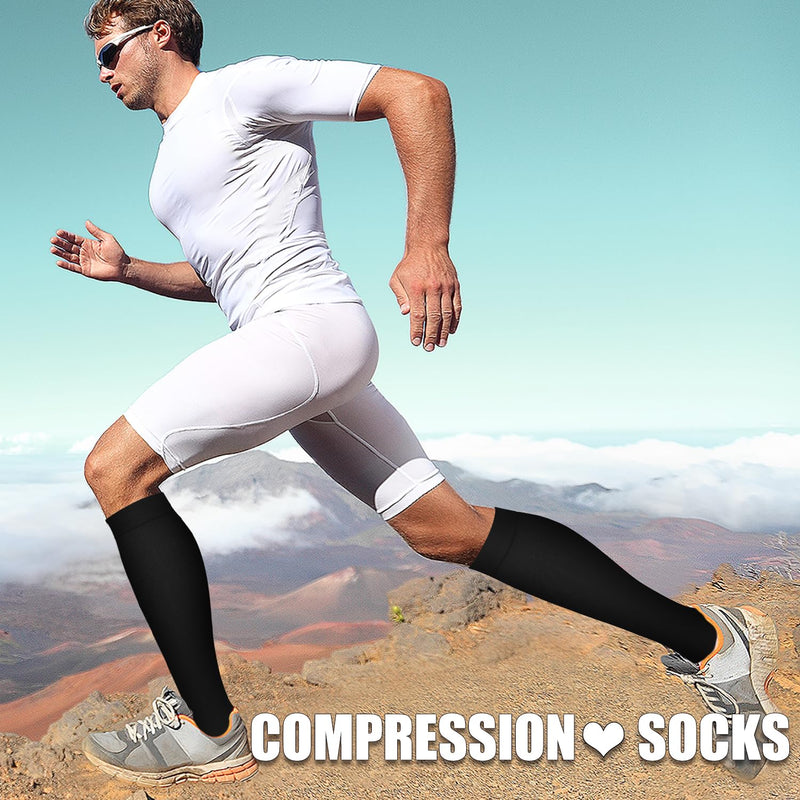 [Australia] - Laite Hebe 3 Pack Medical Compression Sock-Compression Sock For Women and Men Circulation -Best for Running,Nursing,Athletic Sports 02-black/White/Grey Small-Medium 