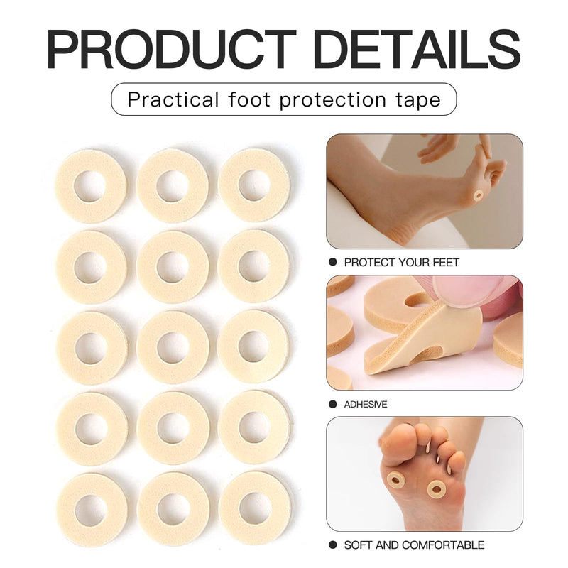 [Australia] - Cosmeria Pack of 75 Corn Plasters for Toes Self-Adhesive Latex Foam Foot Cushion Pain Protection for Men Women Feet Toes Small Oval 