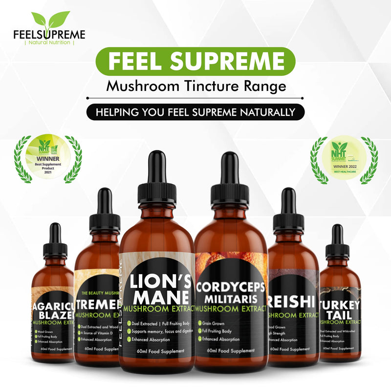 Reishi Mushroom Extract Liquid 60ml – 10:1 Dual Extract Full Fruiting Body Supplement – Immune Support, Sleep & Stress Support, Gut Health, Energy Levels – Antioxidant Tincture