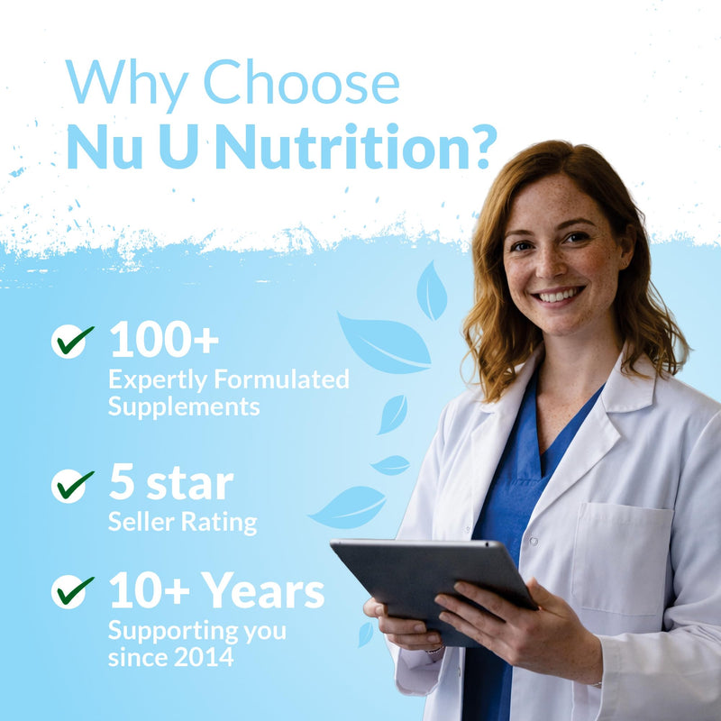 Nu U Nutrition - Flaxseed Oil Capsules 2000mg - 180 Vegan Softgels - Rich Source of Vegan Omega 3 6 9 - Cold Pressed - 3 Month Supply - Made in the UK
