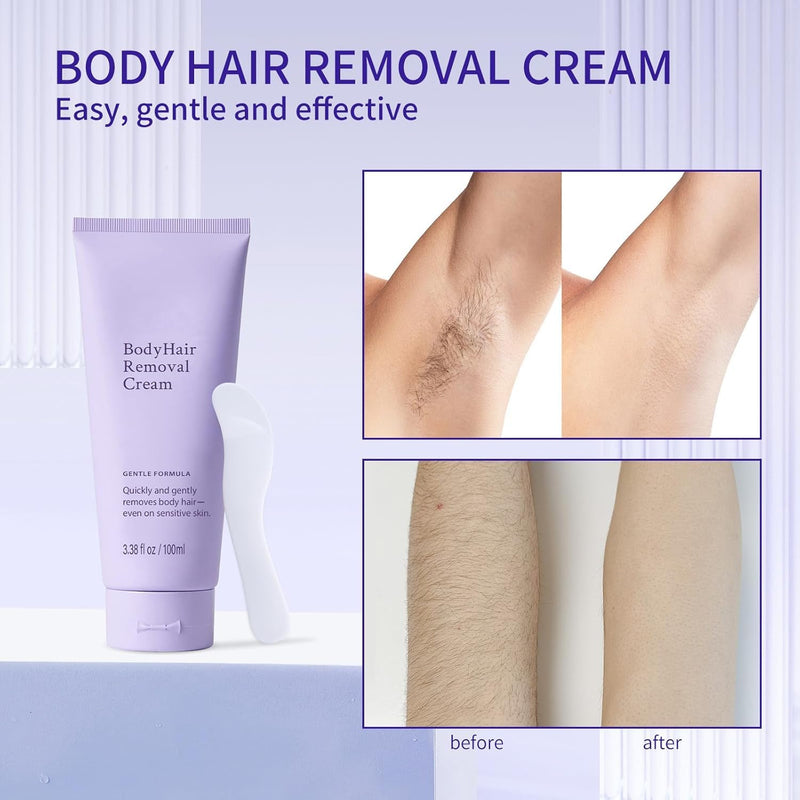 [Australia] - Hair Removal Cream for Women, Body and Facial Hair Removal Cream for Sensitive Skin (3.38 Fl Oz(Pack of 2)) 3.38 Fl Oz (Pack of 2) 