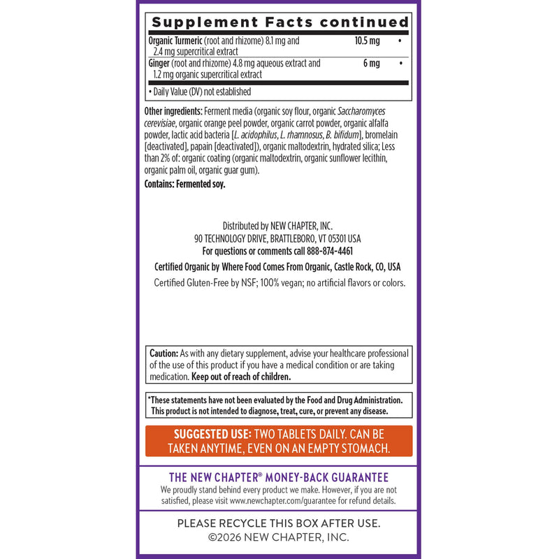 New Chapter Men's Advanced Multivitamin Formula, 120 Count | Fermented Essential Nutrients with Selenium and B Vitamins for Stress, Brain, Immune, Heart, and Cellular Energy Support 120 Count (Pack of 1)