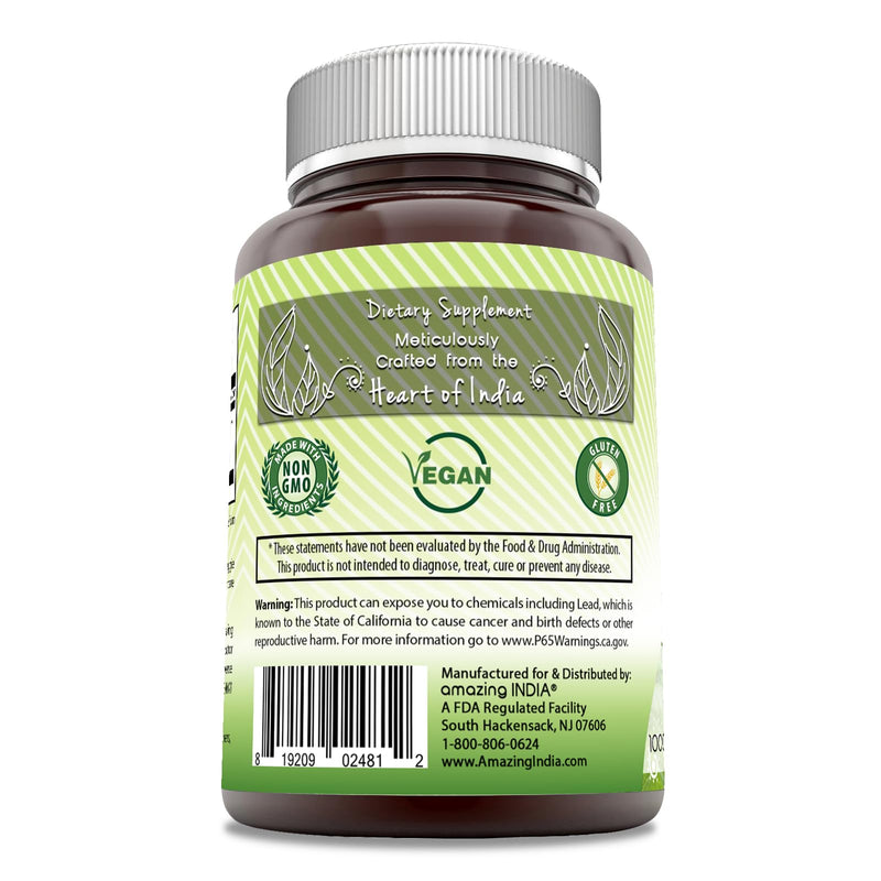 [Australia] - Amazing India Holy Basil Extract Supplement | 500 Mg Per Serving | 120 Veggie Capsules | Non-GMO | Gluten-Free | Made in USA 
