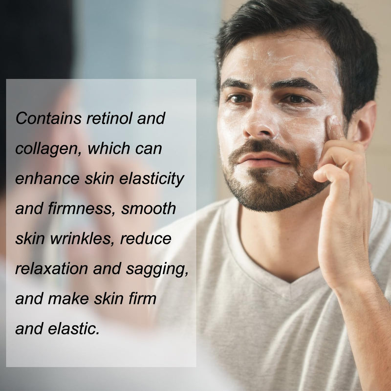 AMALIA Collagen Cream for Men, Anti-Aging Face Moisturizer with Retinol, Hyaluronic Acid and Vitamin E, 50g