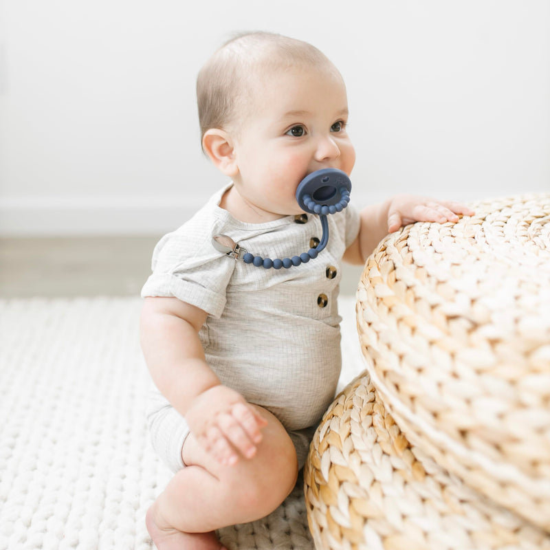 [Australia] - Ryan & Rose Cutie PAT All-in-One Pacifier and Teether Massaging Teething Ring and Hideaway Binky for Growing Babies (Prep (3 Pack), Flat) Prep (3 Pack) 