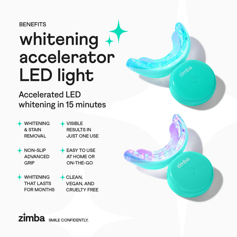 New Zimba Whitening On-The-go Kit | Cordless LED Accelerator Light and Whitening Pen On-The-Go Whitening Kit