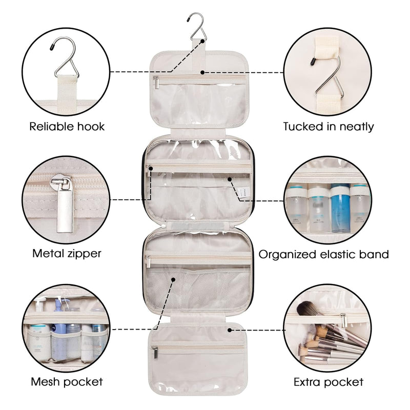 Narwey Hanging Toiletry Bag With Large Makeup Bag