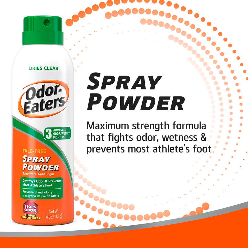 Odor-Eaters Foot Spray Powder 4 Oz (Packaging May Vary) 4 Ounce (Pack of 1)