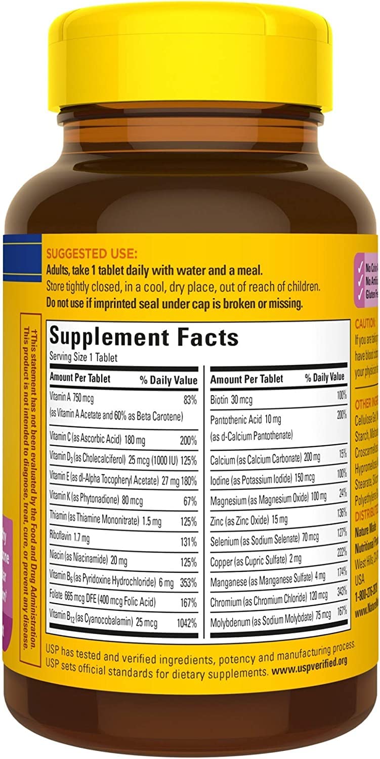 Nature Made Multi for Her 50+ Vitamin/Mineral Tablets 90 ea (Pack of 4) 90 Count (Pack of 4)