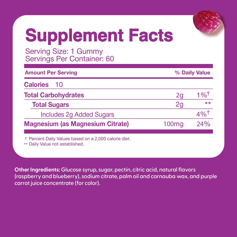 Feel Great Kids Magnesium Citrate Gummies, Calm Support, 60 Count | Magnesium Citrate for Calm Support, Natural Berry Flavor, Ages 4+, Kids Gummy