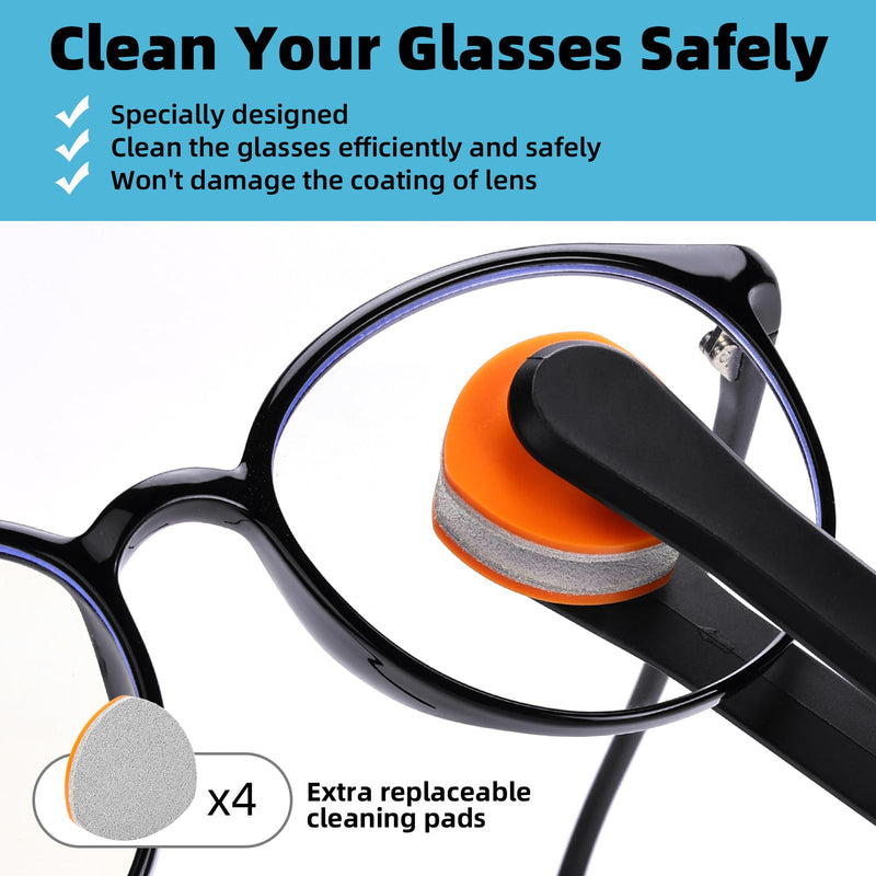 [Australia] - Glasses Cleaner Kit Eyeglass Cleaner - Anti Fog Eye glass Cleaners Spray with Microfiber Lens Cleaning Cloth, Glasses Repair Kit with Screws, Portable Travel Eyeglasses Cleaning Kit with Case Black 