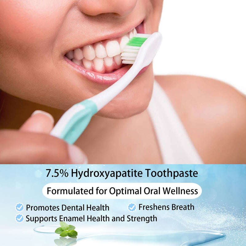 [Australia] - Hydroxyapatite Toothpaste 7.5, Fluoride-Free Toothpaste for Enamel Protection and Tooth Strengthening, Breath Freshening | Mild Mint | Deep Cleaning Care Toothpaste for Sensitive Teeth 4.23oz (2pcs) 2pcs 