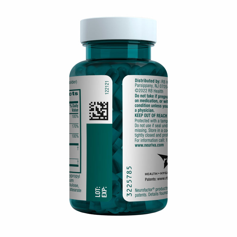 NEURIVA Plus Brain Supplements for Memory and Focus, Clinically Tested Nootropics Neurofactor and Phosphatidylserine, with Vitamin B12, Vitamin B6 and Folic Acid, 30 Count Capsules | Brain Supplements for Memory and Focus, Phosphatidylserine, Vitamin B...