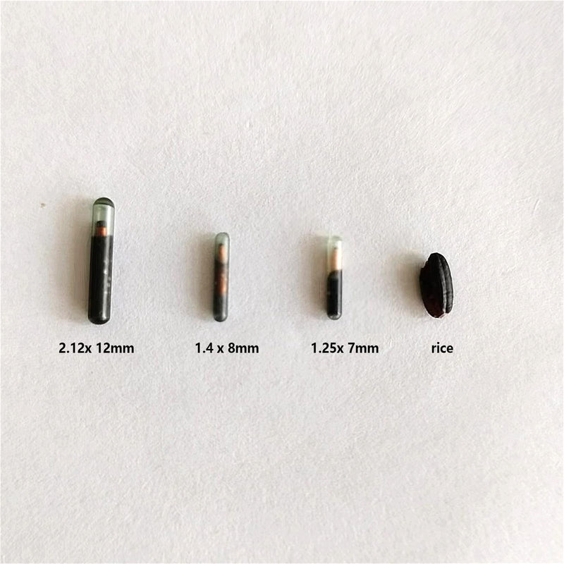 Small Animal Identification Microchip Transponder 10 Pack with Sharp Needle for Hamster Birds Parrot Turtle Snake Fish 1.25X7mm 10 pack - PawsPlanet Australia
