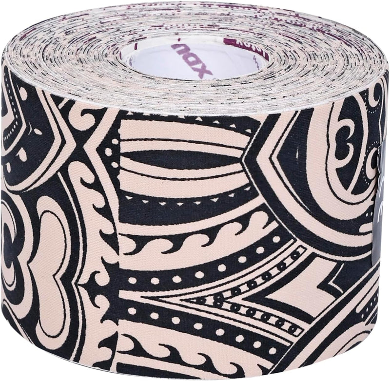 Tmax Waterproof Kinesiology Tape | Physio Tape 4 Way Stretch Sports Tape for Injury, Muscle Support, Pain Relief, Joint Support and Physiotherapy (5 m * 5 cm) (Tattoo) Tattoo