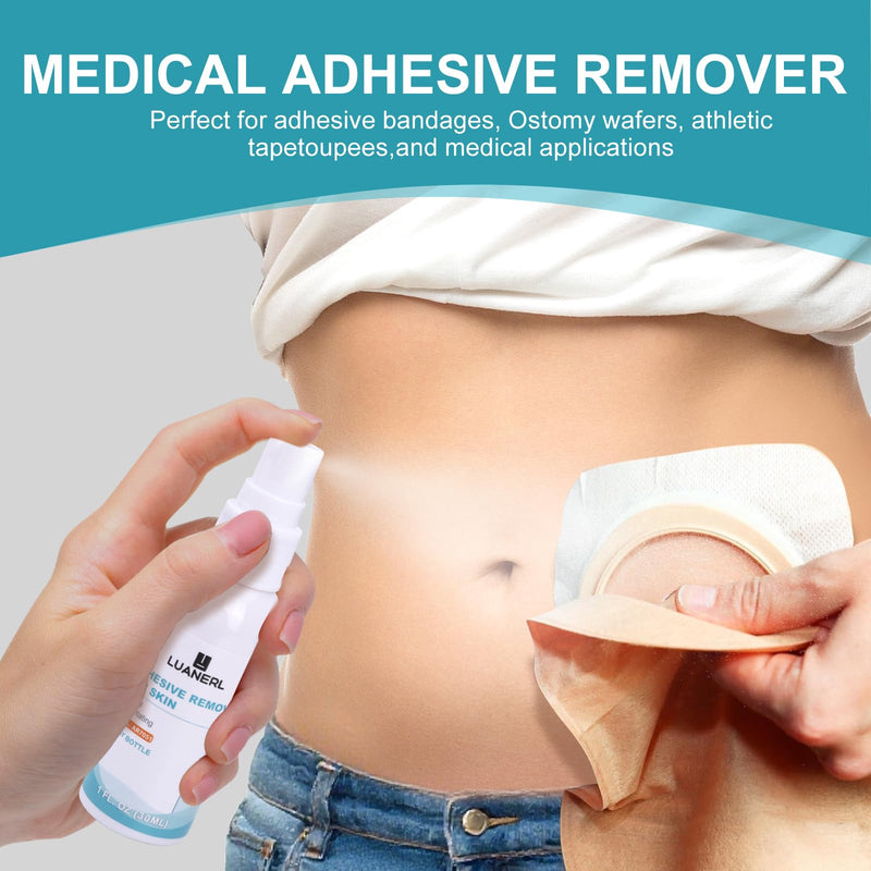 [Australia] - Adhesive Remover for Skin Spray Bandage & Surface & ostomy Supplies No Sting-Sensitive Skin-All Natural,30 ml Bottle 1.0 