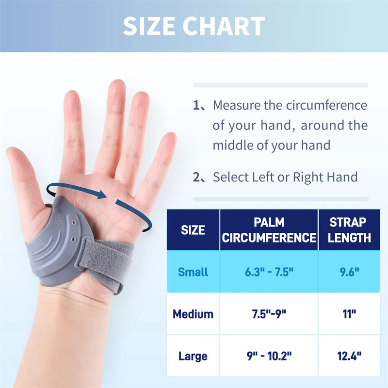 [Australia] - CMC Thumb Brace for Women and Men, Left Thumb Support for Muscle Strain/Trauma/Tendonitis/Joint Pain/Arthritis,Adjustable Thumb Splint with Thumb Sleeve - Gray, Small, Left Grey-Left 