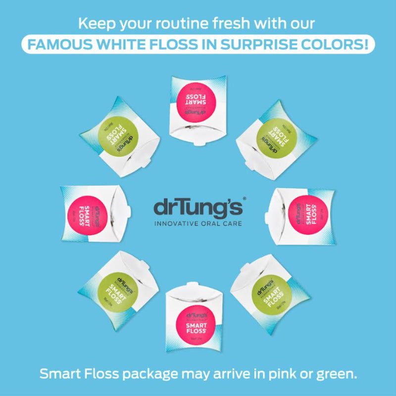 [Australia] - DrTung's Smart Floss, 30 yds, Dental Floss - Natural Cardamom Flavor Colors May Vary (3 Pack) 
