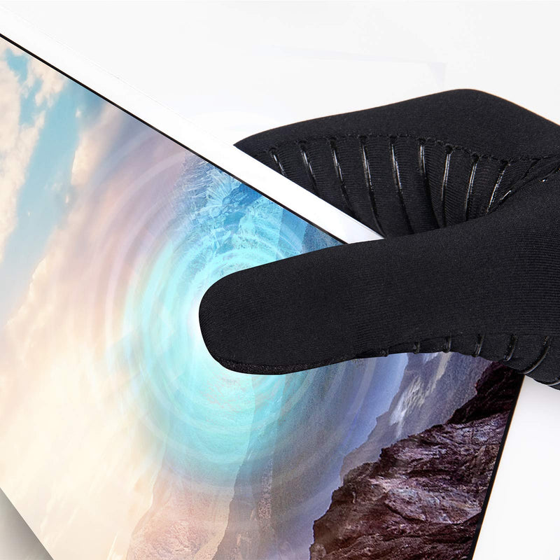 2 Pairs Copper Arthritis Gloves for Women Men, Touch Screen Anti-Slip Arthritis Compression Gloves for Relieving Carpal Tunnel Aches, Rheumatoid Pains, Joint Swell Two Pairs Large: 3 1/8''-3 1/2''