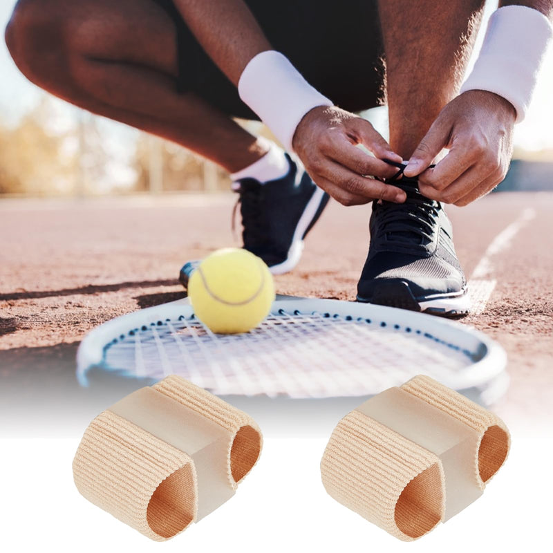 [Australia] - Pack of 2 tubular bandages, silicone toe stretcher, hallux valgus correction, gel big toe spacer with 2 loops, double hole toe orthosis for bunion pain and overlapping toes, women and men 