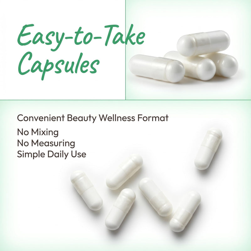 Biotina Max Colageno Capsulas - Biotin & Collagen Complex with Vitamins, Daily Beauty & Wellness Formula, Hair & Skin Care Supplement - 60 Capsules